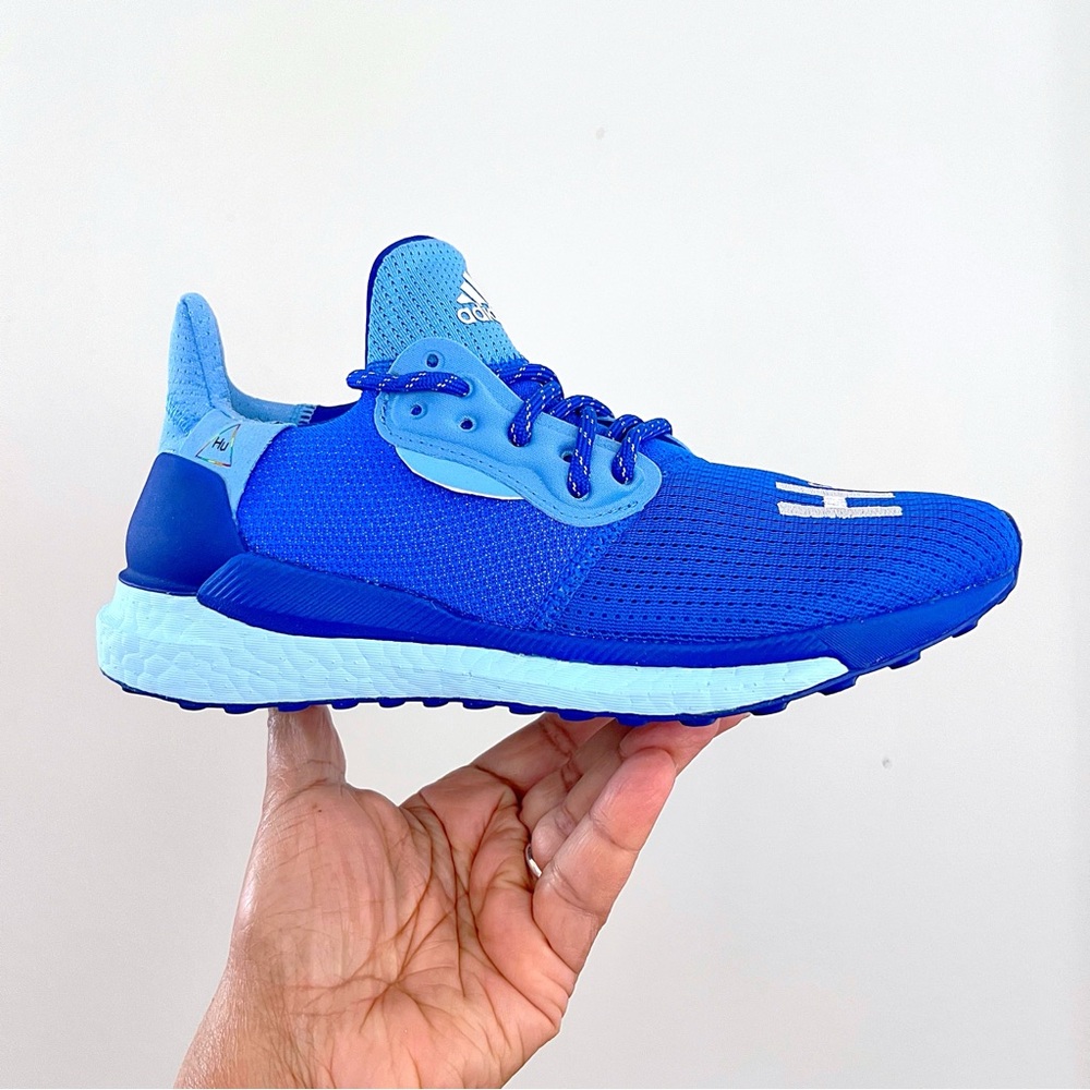 PHARRELL X Adidas Solar HU Glide PRD Power Blue Sneakers